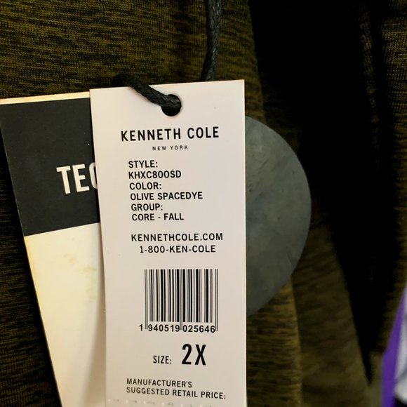 Men's Kenneth Cole Performance 1/4 Zippered Pull Over 2XL - Picture 5 of 12